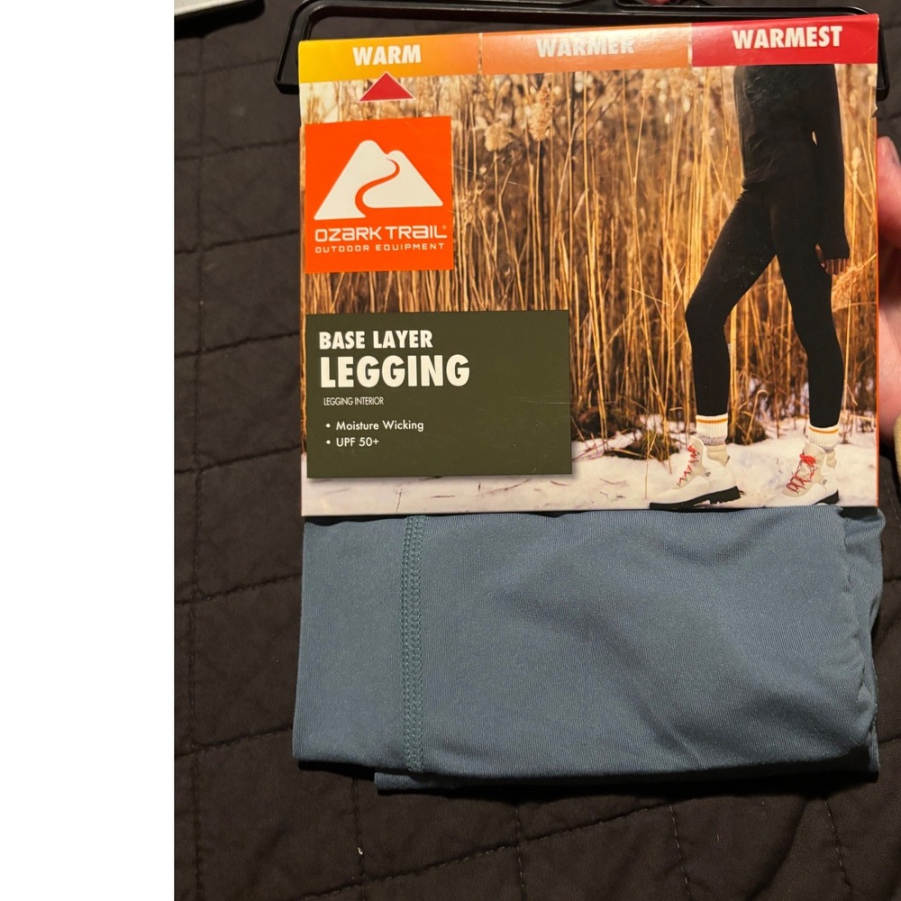 Ozark Trail Womens Heritage Blue Base Layer Legging Moisture Wicking‎ UPF 50+ S